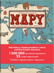 Mapy. Obrazkowa podróż po lądach, morzach i kulturach świata. Autor: Mizielińska Aleksandra, Mizieliński Daniel. Multiszop.pl Okładka książki Mapy. Obrazkowa podróż po lądach, morzach i kulturach świata