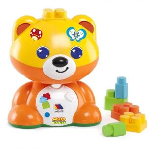 Opakowanie Molto Niedźwiadek z klockami 15 elementów pomarańczowy