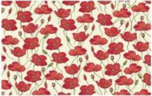 Opakowanie Perfumowany papier ozdobny Mak (6szt)