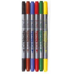 Opakowanie Pisaki Double Point 6 kol. w etui FIBRACOLOR