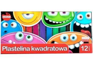 Opakowanie Plastelina kwadratowa 12 kolorów MONA