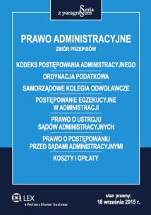 Okładka książki Prawo administracyjne Zbiór przepisów