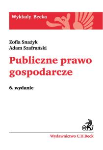 Okładka książki Publiczne prawo gospodarcze