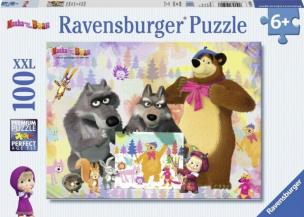 Okładka książki Puzzle 100 el. XXL Masza i Niedźwieź