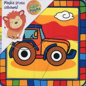 Opakowanie Puzzle drewniane układanka Pojazdy 4 elementy