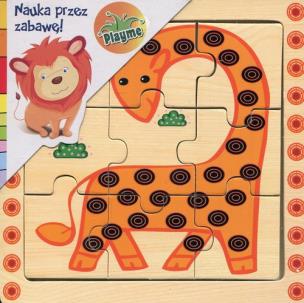 Opakowanie Puzzle drewniane układanka Żyrafa 9 elementów