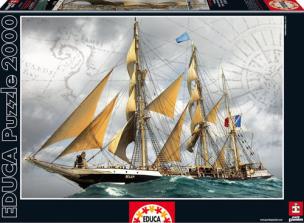Opakowanie Puzzle Statek Pod pełnymi żaglami 2000