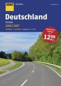 Okładka książki ReiseAtlas ADAC. Deutschland, Europa 2016/2017