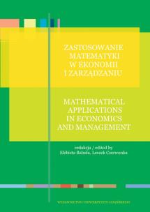 Okładka książki Zastosowanie matematyki w ekonomii i zarządzaniu