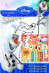 Opakowanie Zestaw do kolorowania z kredkami. Olaf