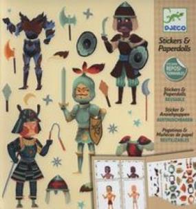 Opakowanie Zestaw naklejek i papierowych lalek - Rycerze