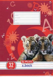 Opakowanie Zeszyt A5 Animals w trzy linie 32 kartki linia dwukolorowa 10 sztuk