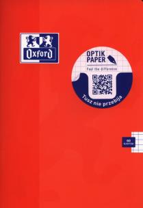 Opakowanie Zeszyt A5 Oxford w kratkę 60 kartek fluo pomarańczowy