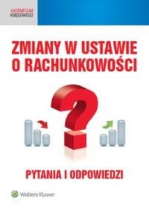 Okładka książki Zmiany w ustawie o rachunkowości