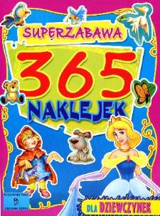 Okładka książki 365 wesołych naklejek dla dziewczynek