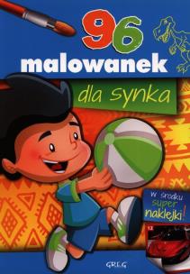 Okładka książki 96 malowanek dla synka + naklejki