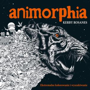 Animorphia. Ekstremalne kolorowanie i wyszukiwanie. Autor: Kerby Rosanes. Multiszop.pl Okładka książki Animorphia. Ekstremalne kolorowanie i wyszukiwanie
