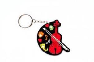 Opakowanie Brelok z motywem skrzypiec i folkowym ornamentem