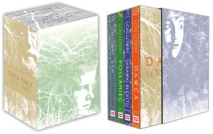 Okładka książki Dawca / Skrawki błękitu / Posłaniec / Syn. Pakiet 4 książek