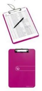 Opakowanie Deska z przyciskiem A4 malinowy