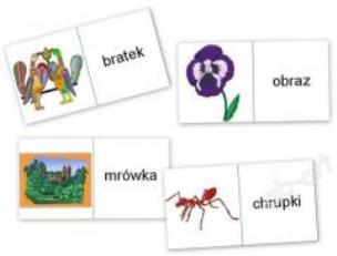 Opakowanie Domino logopedyczne wyrazowo - obrazkowe R