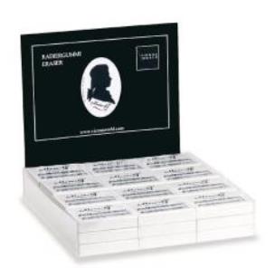 Opakowanie Gumka z motywem nut Mozarta (36szt)