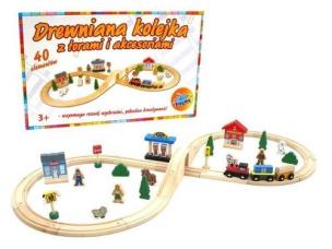 Opakowanie Kolejka drewniana 40 elementów