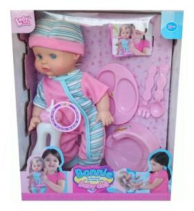 Opakowanie Lalka bobas Bonnie 30cm z akcesoriami różowe śpioszki