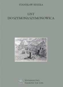 Okładka książki List do Szymona Szymonowica