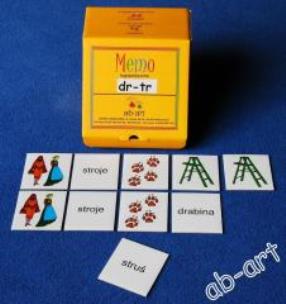 Opakowanie Memo logopedyczne wyrazowo-obrazkowe dr-tr