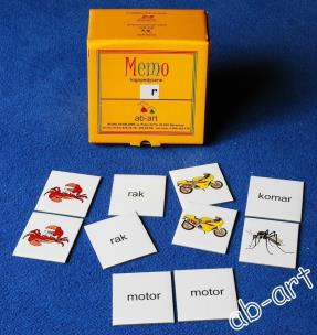 Opakowanie Memo logopedyczne wyrazowo-obrazkowe r