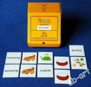 Opakowanie Memo logopedyczne wyrazowo-obrazkowe sz, cz, szcz