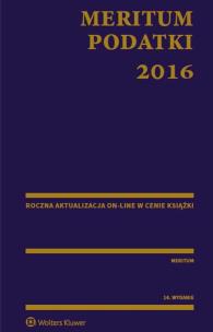 Okładka książki Meritum Podatki 2016