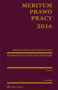 Okładka książki Meritum Prawo Pracy 2016