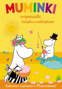 Okładka książki Muminki. Wspaniała książka z naklejkami
