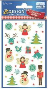 Okładka książki Naklejki świąteczne- aniołki, bałwanki