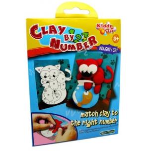 Opakowanie Plastelina clay by number Niegrzeczny kotek