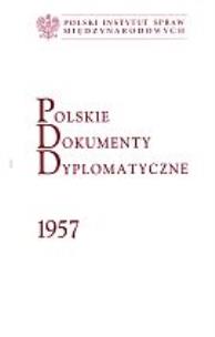 Okładka książki Polskie Dokumenty Dyplomatyczne 1957