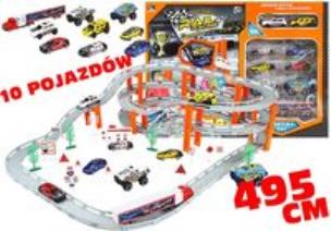 Opakowanie Tor Samochodowy Rail Racing Metalowe Autka 12km/h