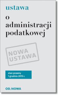 Okładka książki Ustawa o administracji podatkowej