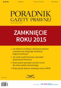 Opakowanie Zamknięcie roku 2015
