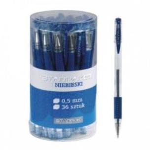 Opakowanie Długopis żelowy z gripem niebieski 36szt