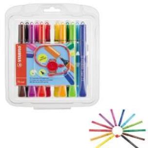 Opakowanie Flamastry Cappi 12 kolorów STABILO