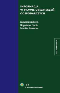 Okładka książki Informacja w prawie ubezpieczeń gospodarczych