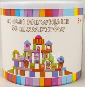 Opakowanie Klocki drewniane 50 elementów Playme