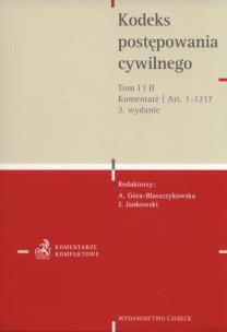 Opakowanie Kodeks postępowania cywilnego Tom 1 i 2 Komentarz do art. 1-1217  Wydanie: 2