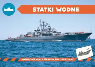 Okładka książki Kolorowanka z naklejkami. Statki wodne