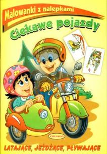 Okładka książki Malowanki z nalepkami - Ciekawe pojazdy