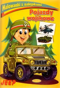 Okładka książki Malowanki z nalepkami - Pojazdy wojskowe