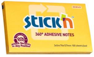 Okładka książki Notes samoprzylepny 360 st. ciemno żółty 100 kart.